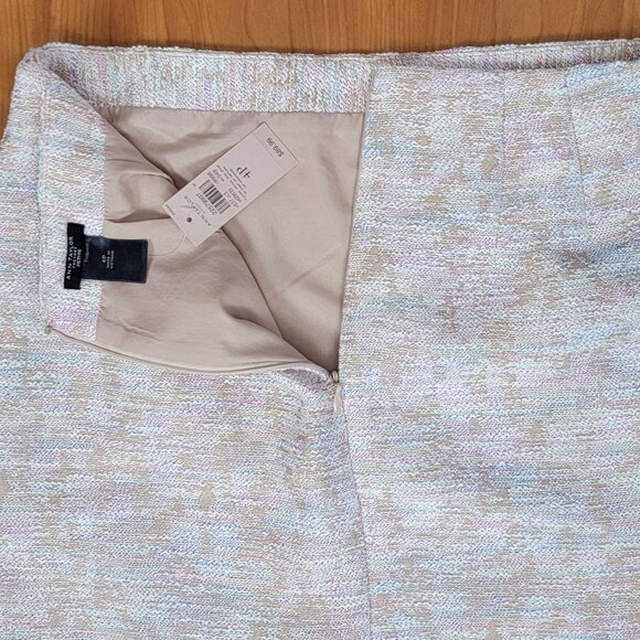 NWT Ann Taylor Factory Multicolor Pastel Textured Pencil Skirt - 4P - Picture 4 of 9